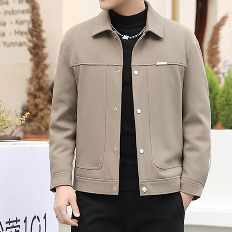 Fashion Men's Single Breasted Short Down Jackets 2025 Winter Casual Slim Fit Warm Puffer Coats Outwear Solid Color Padded Parkas