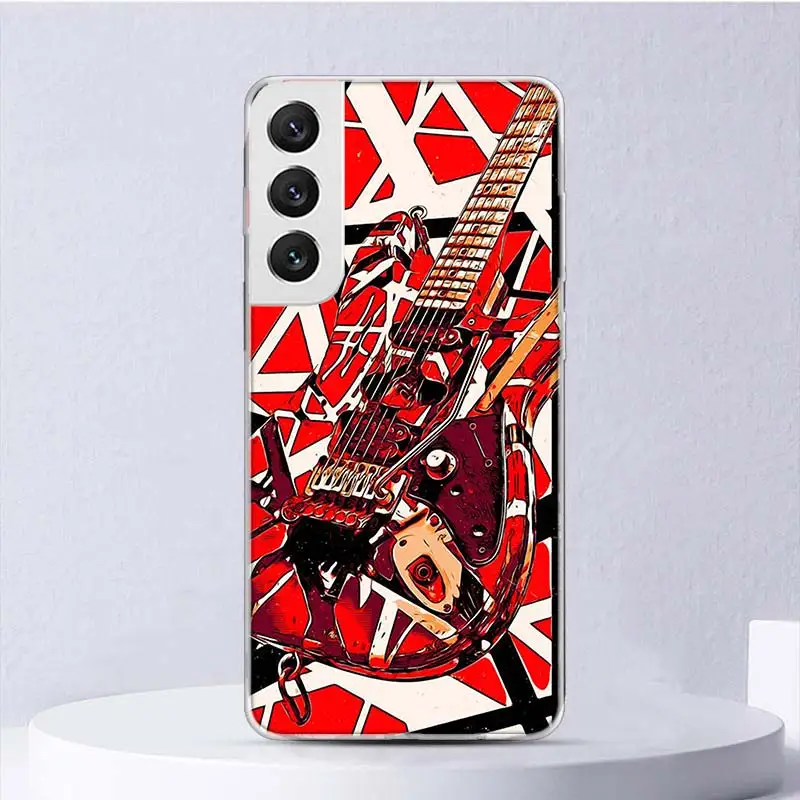 Eddie Van Halen Graphic Guitar Soft Case For Samsung Galaxy S24 S23 S22 S21 Ultra S20 FE S10 Plus Phone Cover S9 S8 + S10E Funda