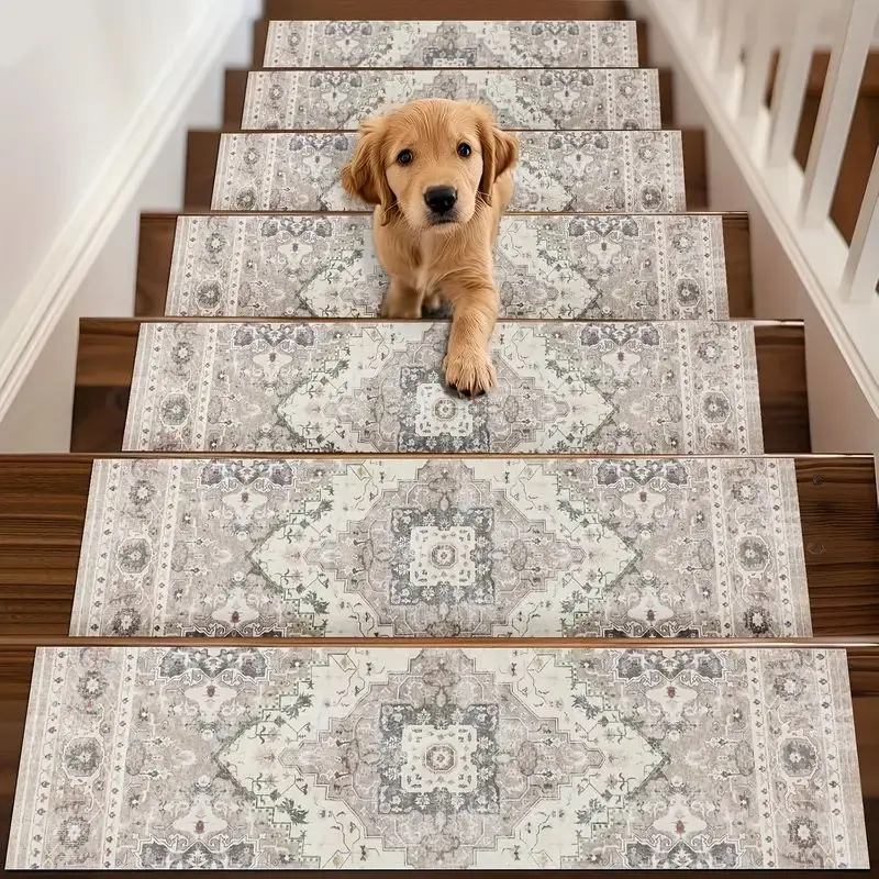 VIKAMA Staircase Treads, Steps Safety Stair Mats Anti-Slip Diatomite Carpets For Children And The Elderly Home Decoration Items