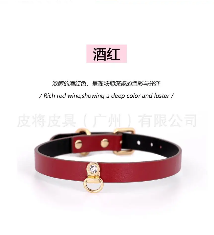 Sexy punk Choker Collar leather choker Bondage cosplay Goth jewelry women gothic necklace Harajuku accessories S3027
