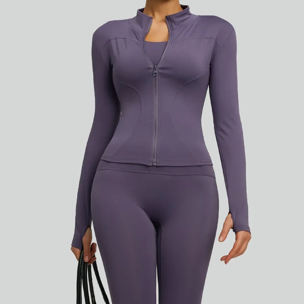 

Женская зимняя спортивная куртка Naked-Feel | Облегающий дышащий топ для занятий йогой и бегом