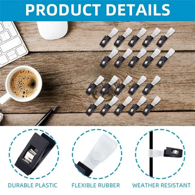 DT19-20PCS Garden Flag Clips,Garden Flag Stoppers Small Flag Anti-Wind Clip,Lawn Yard Flag Pole Clips Garden Flag Poles Stand