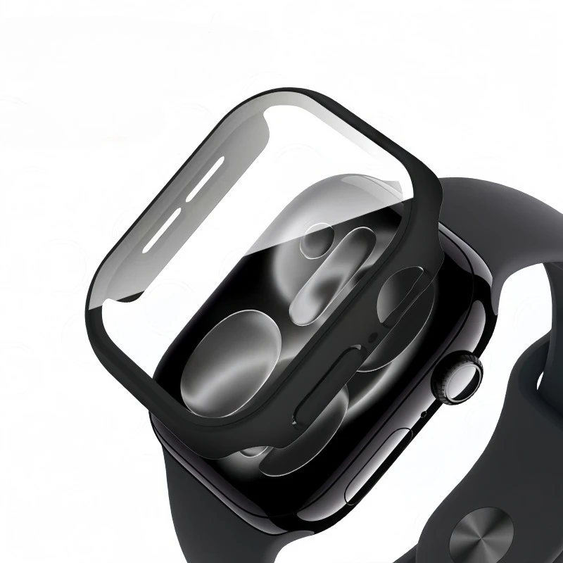 Glas + Hülle für Apple Watch 44 mm 40 mm 41 mm 38–42 mm 45 mm 46 mm Displayschutzfolie Schutzhülle Apple Watch 11 10 8 7 9 6 SE 5 4 3