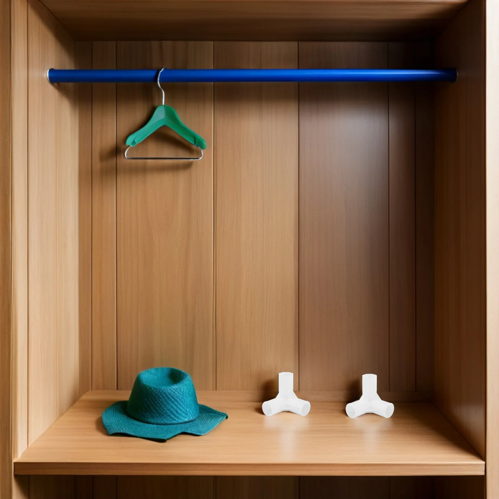 

10Pcs Closet Rod Connector Plastic Thickened 3-Way Joint Coupling Multi-Use Rod Connector Furniture Hardware Closet Storage