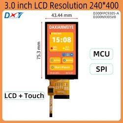 3. o módulo de exposição do toque do LCD 0 inch LCD com relação da definição 240*400 do CTP apoia o motorista ILI9327 do bocado MCU 8 bit/16 bit/SPI D300FPC9305-A
