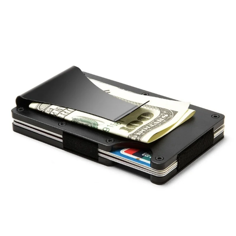 2024 Rfid Credit Card Holder Men Women Minimalist Wallets Metal Slim Thin Tactical Business ID Bank Cardholder Case porte carte image 2