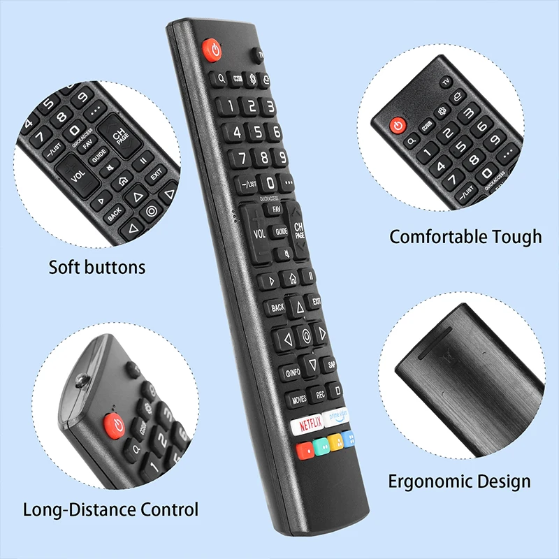 AKB76037002 Remote Control Compatible With RCA 4K UHD WebOS TV Replacement Controller With Prime video and Netflix Buttons