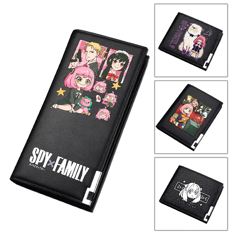 

SPY×FAMILY Kawaii Держатель для удостоверений личности Аниме Карманы для монет Мультфильм Короткий кошелек из искусственной кожи Длинные кошельки Унисекс Сумки-клатчи для денег