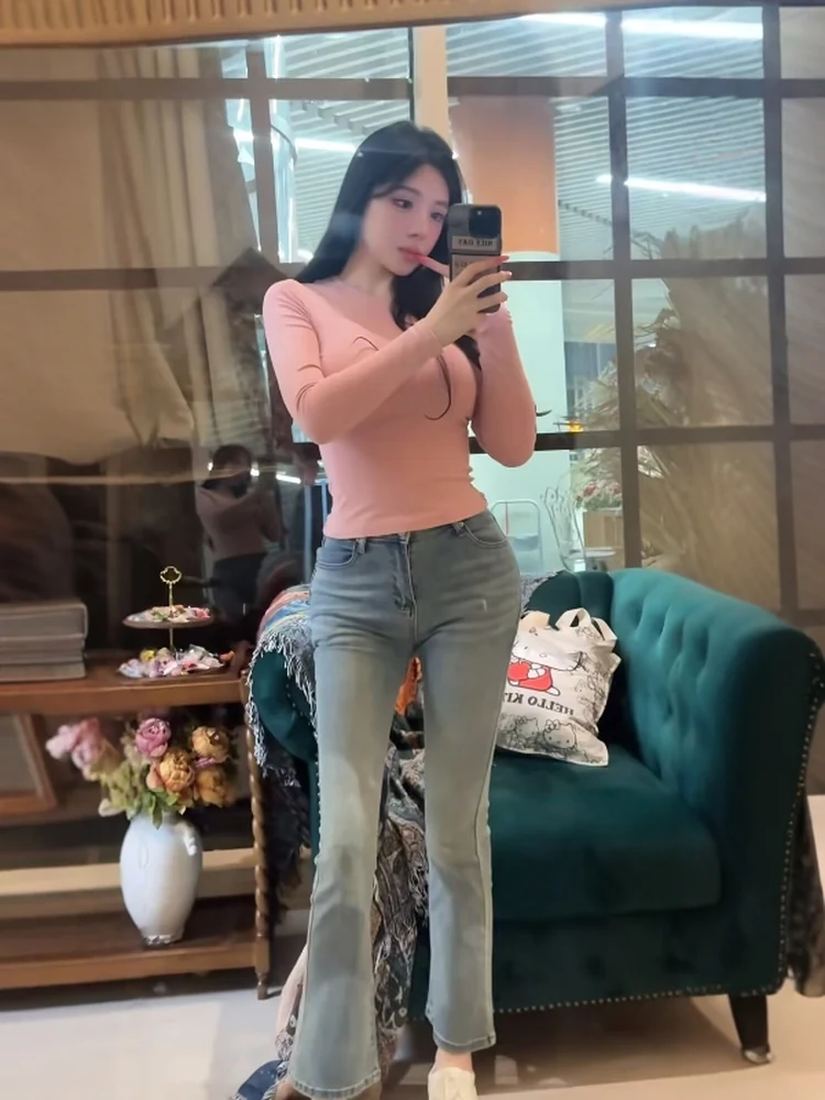 

Женские джинсы-капри с высокой талией из эластичного хлопка, весна-лето, Cleanfit, с эффектом удлинения ног