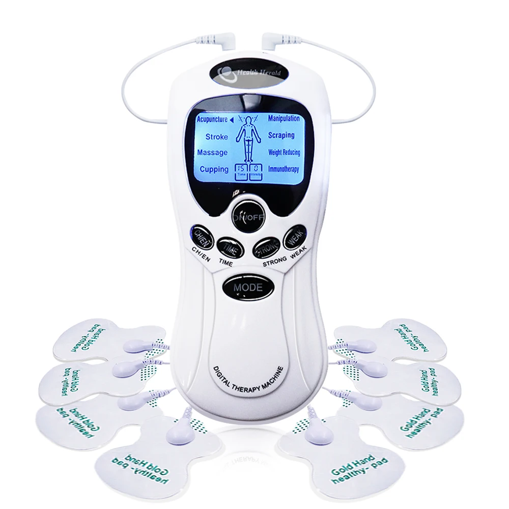 

8 Modes Tens EMS Massager Electric Pulse Muscle Stimulator for Back Neck Electrode Massage Pads Low Frequency Therapy Device