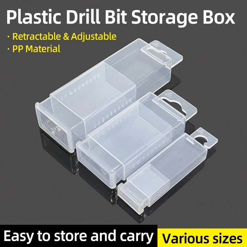 Tool Box Parts Storage Box Drill Milling Cutter Boxes Rectangular Telescopic Box Twist Drill Box Tap Accessories Tool Packaging