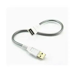 USB Male to Female Extension Cable LED Light Fan Adapter Cable Flexible Metal Hose Power Supply 2 Copper Core  28cm