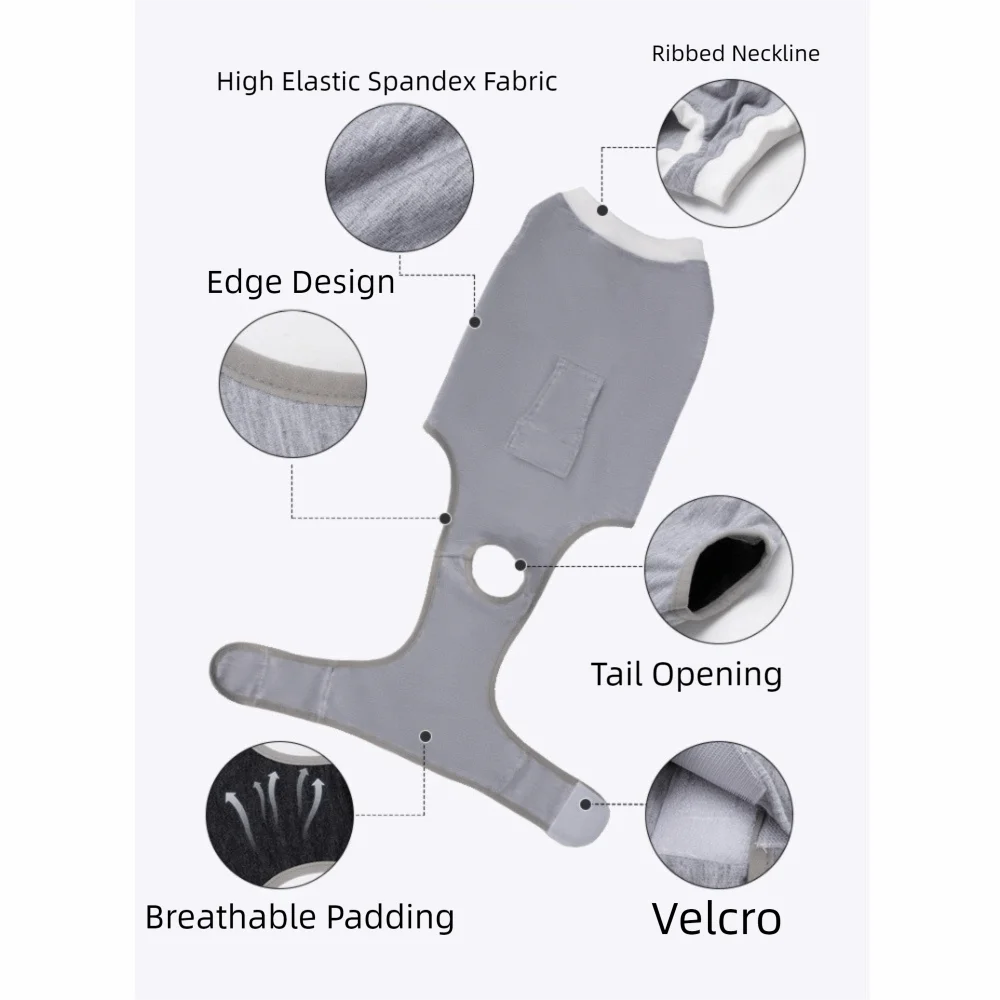 

Adjustable Dog Sterilization Suit Sleeveless Breathable Pet Physiological Pants Anti-Licking Comfortable Dog Recovery Suit