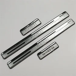 Car Accessories For Nissan March 2011 2012 2013-2015 Stainless Steel Door Sill Scuff Plate Car Accessories High-quality