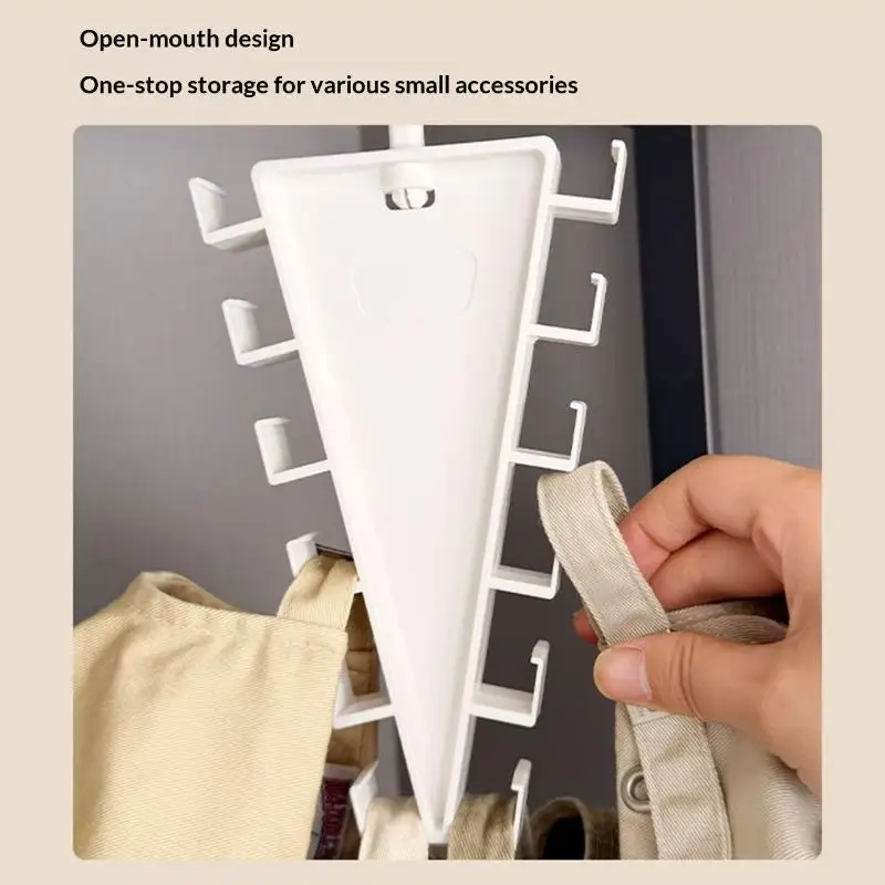 Double Sided 12 Hooks Storage Rack V Shaped Baseball Cap Holder Belt Hat Scarf Organizer Hooks Wardrobe Space Saving Rack