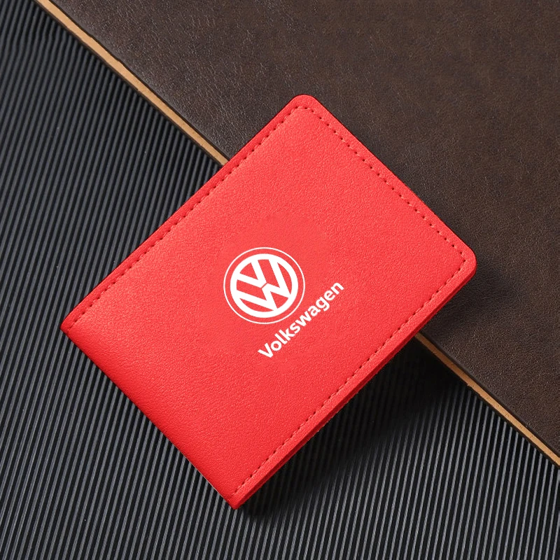 Ultra-thin Car Driver License Cover Credit Card Holder  For VW Golf Amarok T5 Phaeton Teramont ID3 Tiguan T-Cross Passat Magotan