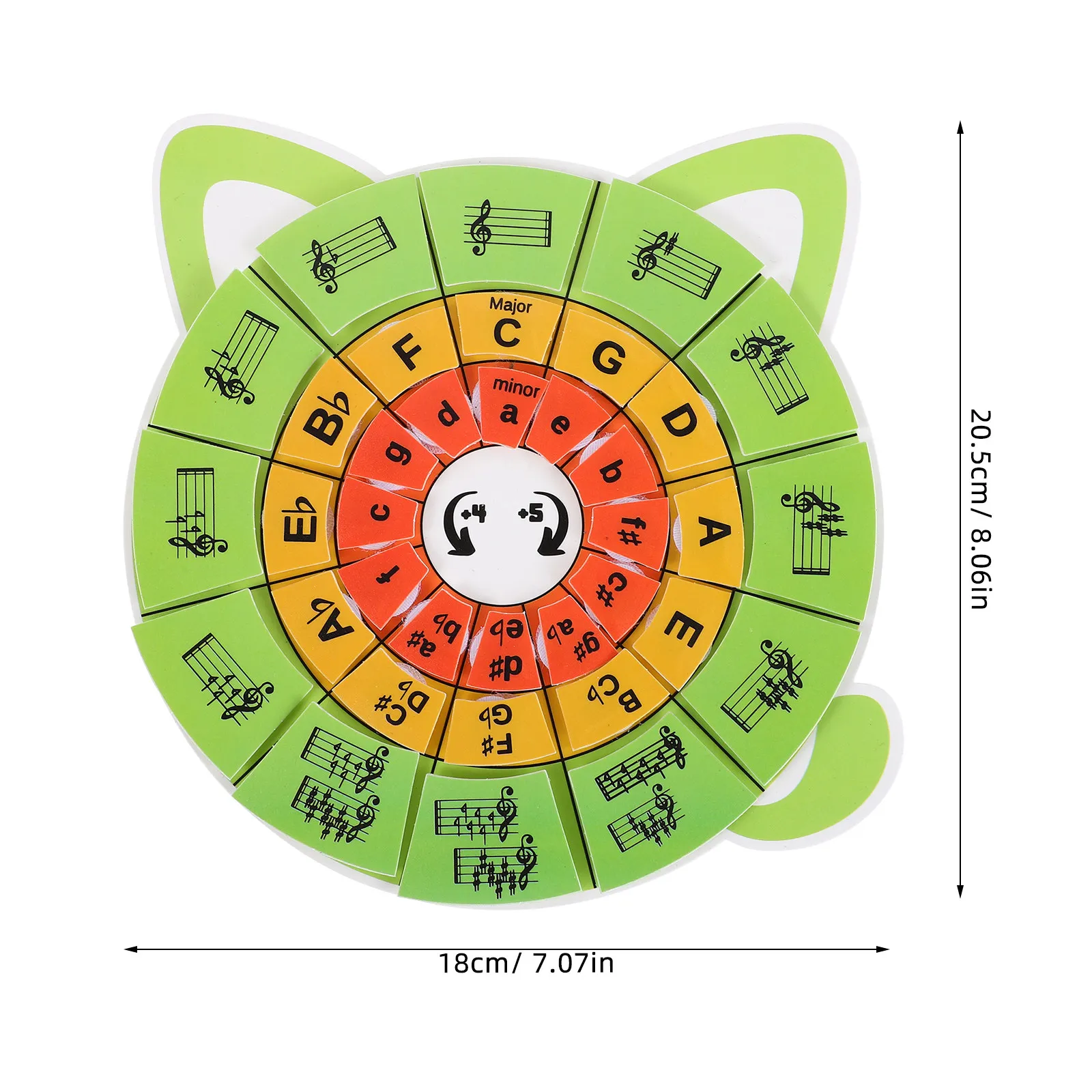1Set Piano Teaching Accessories Circle of Fifths Wheel Rhythm Flashcards Music Theory Learning Tool for Kids Beginners - view 5