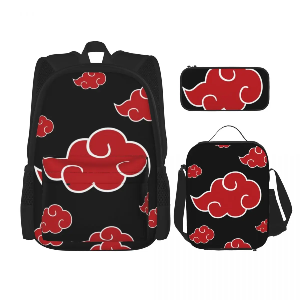 

Japan Anime Blue Clouds Akatsuki Neji Backpacks Bookbag Children School Bags Kids Rucksack Lunch Bag Pen Bag Three-Piece Set