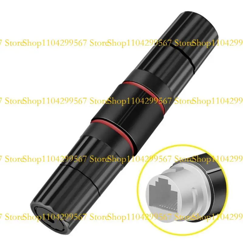 CS1W RJ45 Waterproof IP67 Ethernet Connector Kabel Kabel Double Head LAN Adapter