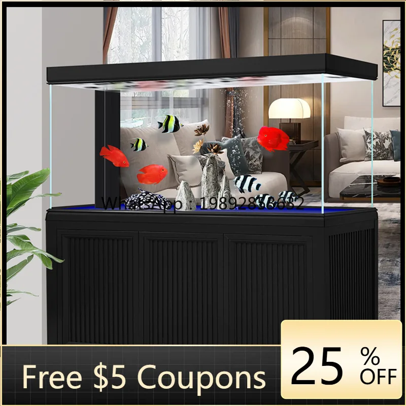 

YFY Fish Tank Living Room Home Screen Partition Ultra-clear Glass Lazy No-water-change Aquarium Plant Tank