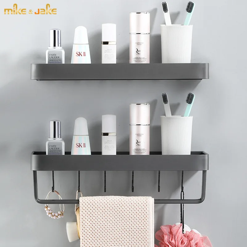 Bathroom black Shelves Balcony toiletries kitchen accessories bathroom accessories Hanger functional storage black rack for bath