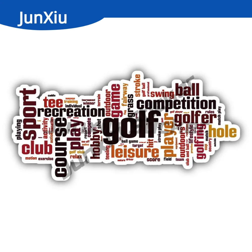 

Golf Word Cloud Sticker Car Camper Window Bumper Truck Pickup Anti Scratch Exterior Decor Decal Accessories Custom Decals Pvc