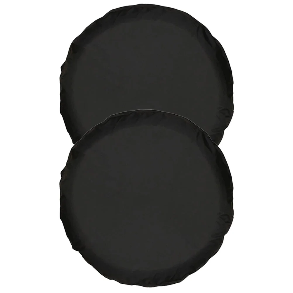 2 Pcs Car Tire Dust Covers RV Wheel Protectors 28.5 Trailer Truck SUV Wheel Covers Black 210D Oxford Easy Install Clean