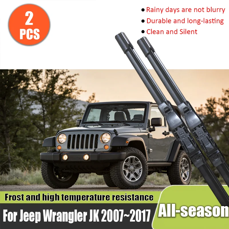 

For Jeep Wrangler JK 2007~2017 Car Wiper Blades Front Window Windscreen Windshield Wipers Car Accessories 2008 2009 2015 2016
