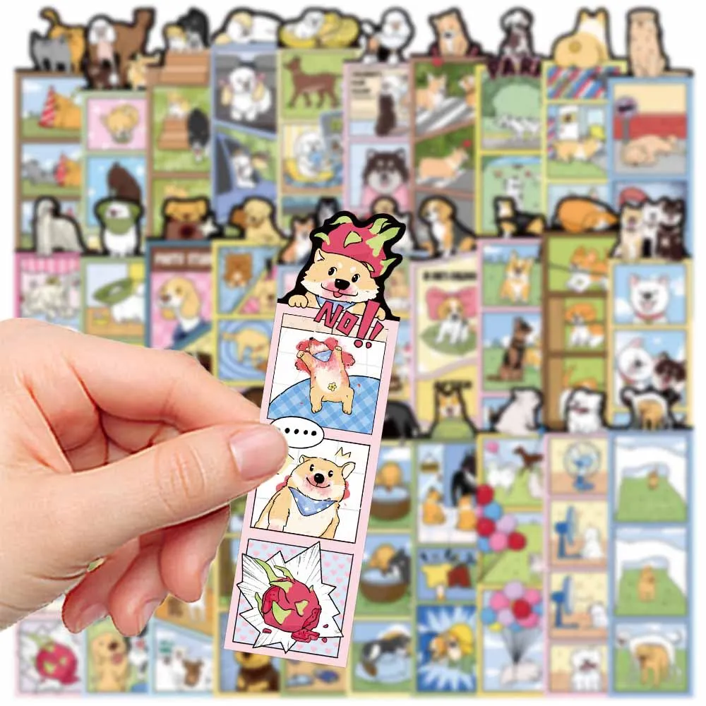 30Pcs Cute Dog World Cartoon Bookmarks Decorative Reading Book Labels DIY Paper Card Page Markers for Students Creative Gift