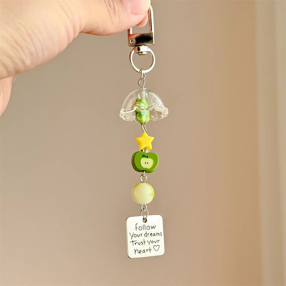 Cute Apple Phone Lanyard Phone Chain Charm Strap Fruit Pendant For IPhone For Samsung Accessories Y2k Keychain Keyring Gifts