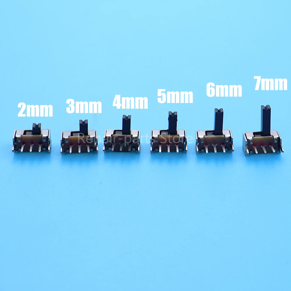 20/50/100 SK12D07VG SK12D07 تبديل التبديل 3PIN PCB 1P2T الشريحة التبديل مقبض مصغرة الشريحة التبديل مقبض جانبي عالية 2/3/4/5/6/7 مللي متر