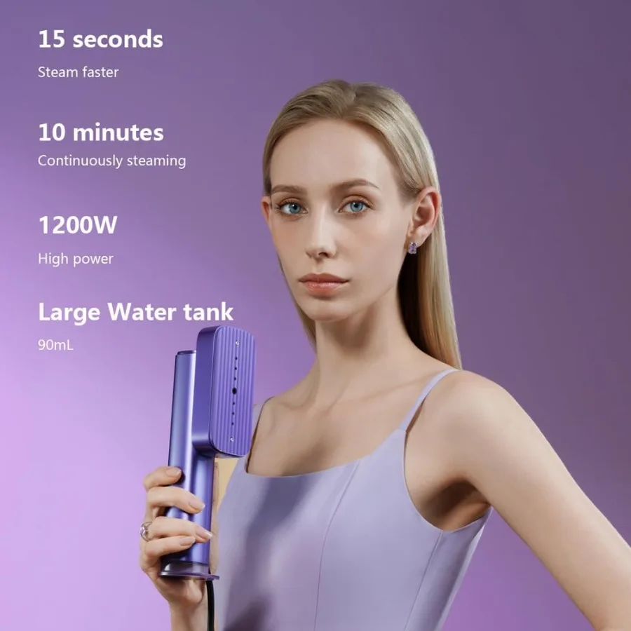 G5 Steam 2-in-1 مكواة بخار احترافية محمولة للملابس والكي للملابس فقط 1 رطل بخفة 10 دقائق من البخار المستمر #2