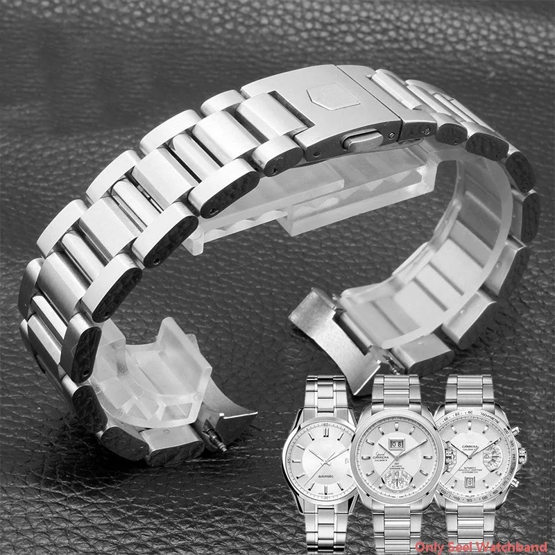 Solid Stainless Steel Watchband For Tag Heuer Carrera CBN2A1D Competitive Potential WAY201S Series 22MM Male Watch Strap