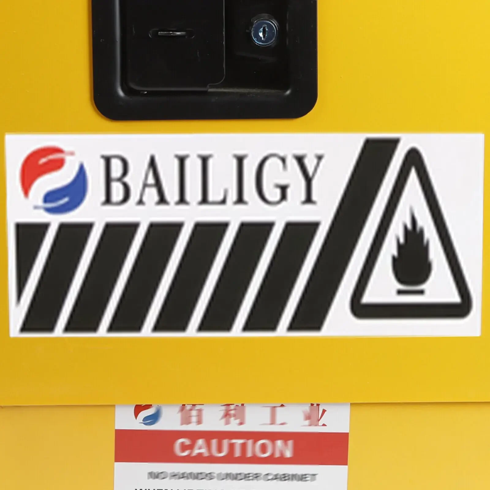 12 Gallon Safety Storage Cabinet for Flammable Liquids Leak-Proof Flammable Liquid Storage Manual Door Cabinet Fireproof Safety