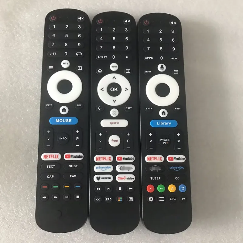 A smart TV remote for Punktal Funai Ghia, with shortcut keys supporting Netflix, YouTube, Prime Video