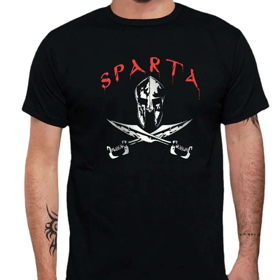 

Sparta T-Shirt Spartan Helmet Greece Griechenland Warrior T Shirt Mens Short Sleeve Top Tee