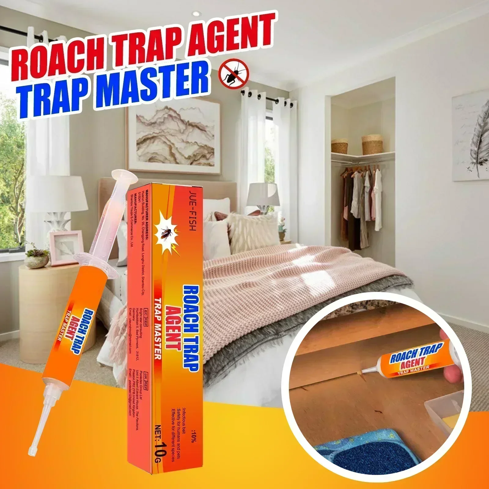 Quick Kill Catcher Cockroach Killer Home Use Strong Cockroach Killing Gel Bait Clear Cockroach Medicine Whole Nest End House