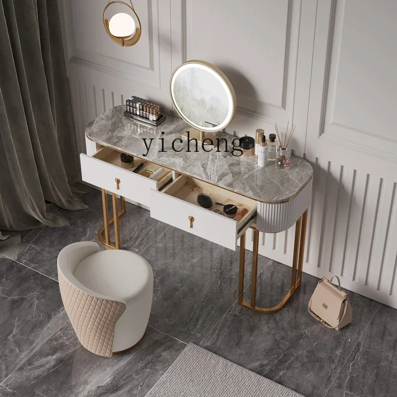 light luxury bright rock slab dresser small apartment 0.8 meters bedroom makeup table