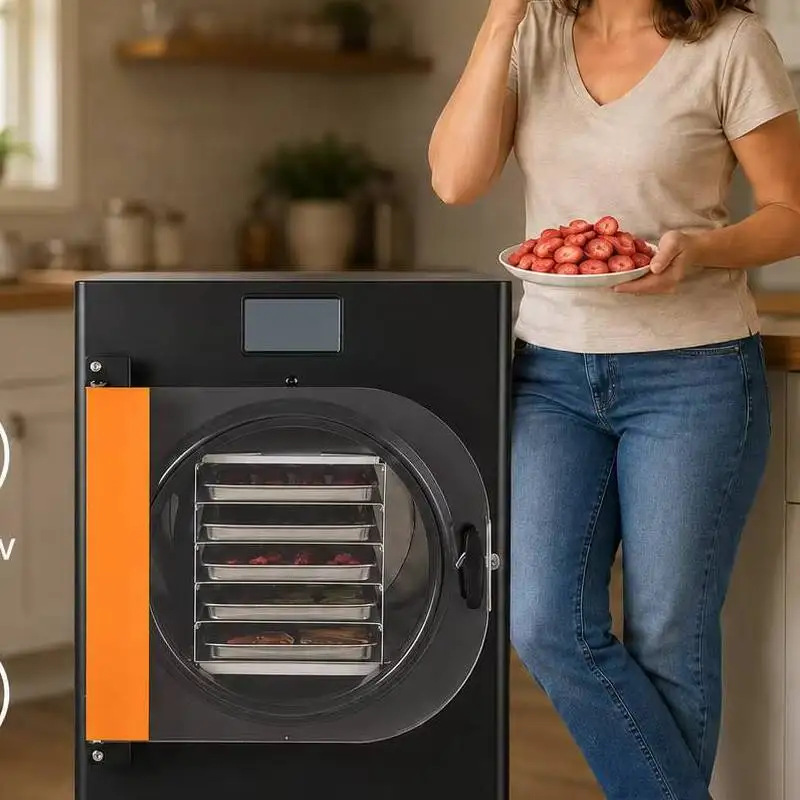 110V American Standard Vacuum Dryer, Ideal For Fruits, Candies, Pet Food, High-Efficiency Freeze Dryer