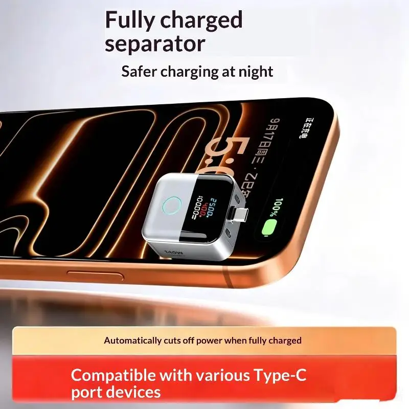 @*140W Smart Charging Adapter Auto Power-off Overcharge Protection Full Charge Separator for Business Trip Use