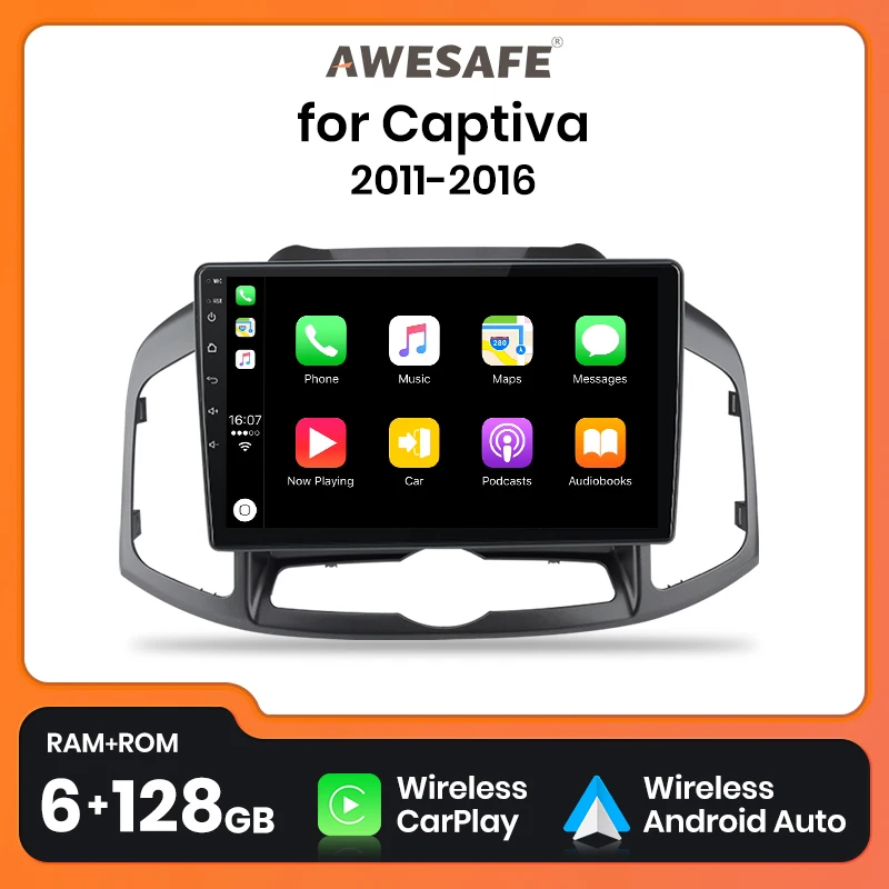 AWESAFE PX9 For For Chevrolet Captiva 1 2011 -2016 Car Radio Multimedia Player Navigation GPS  2 din Android Autoradio CarPlay