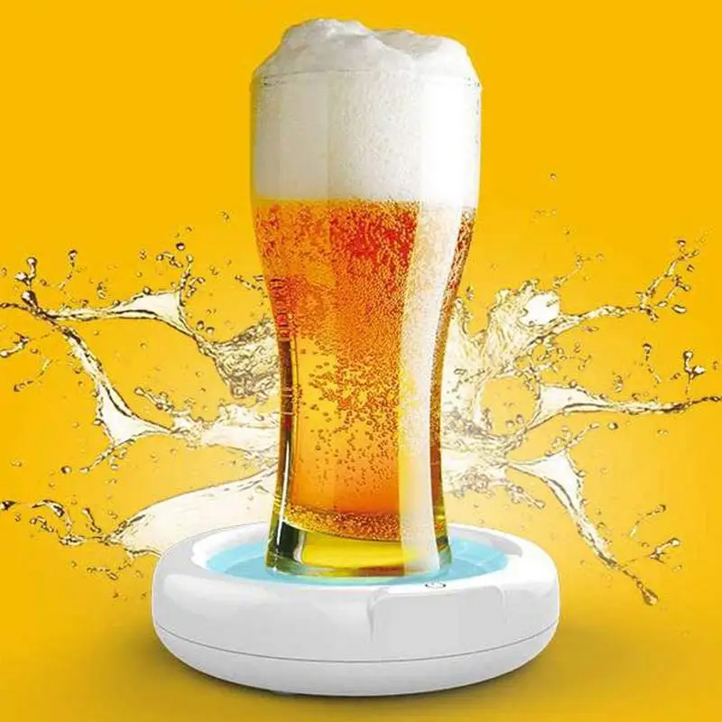 Beer Foamer Bubbler Rechargeable Household Ultrasonic Beer Frother Portable Beer Bubbler for Gathering Party Bar Accessories