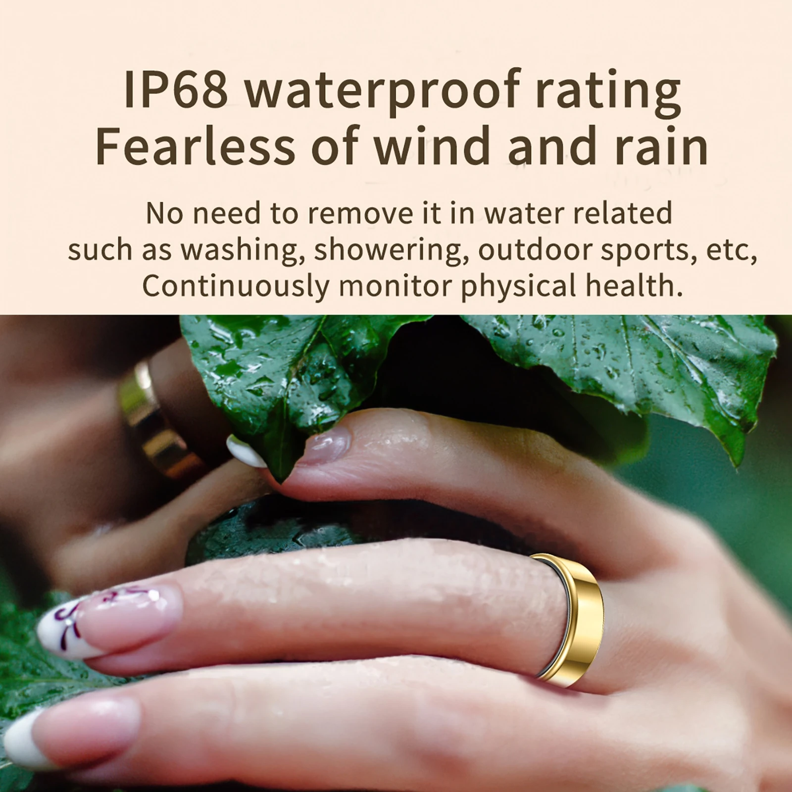 Multi-functional Smart Ring Heart Rate and Blood Oxygen Monitor Waterproof Sleep Fitness Multi-sport Mode Men Women Ring