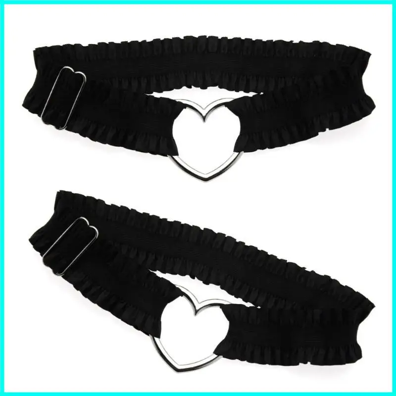 暗い太もものガーターラブラックレース太ももチェーンソフトな快適なファッションレッグウェア