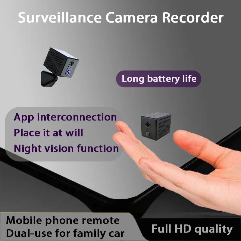 D العلامة التجارية الذكية كاميرا مدمجة 360 درجة لا البقع العمياء كاميرا لاسلكية صغيرة كاملة Hd للرؤية الليلية مناسبة للمنزل مراقبة الحيوانات الأليفة والمركبة المنزلية واي فاي متصلة بالهاتف المحمول عن بعد كاميرا صغيرة محمولة كشف الحركة غير مخفورة كاميرا ذات الثقب غير مخفورة مايكرو غير مرئية