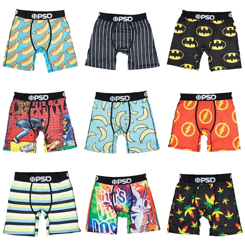 Fashion Sexy Print Men Underwear Boxer Cueca New Male Panty Lingerie Men Underpants S-XXL Fashion Men's boxers