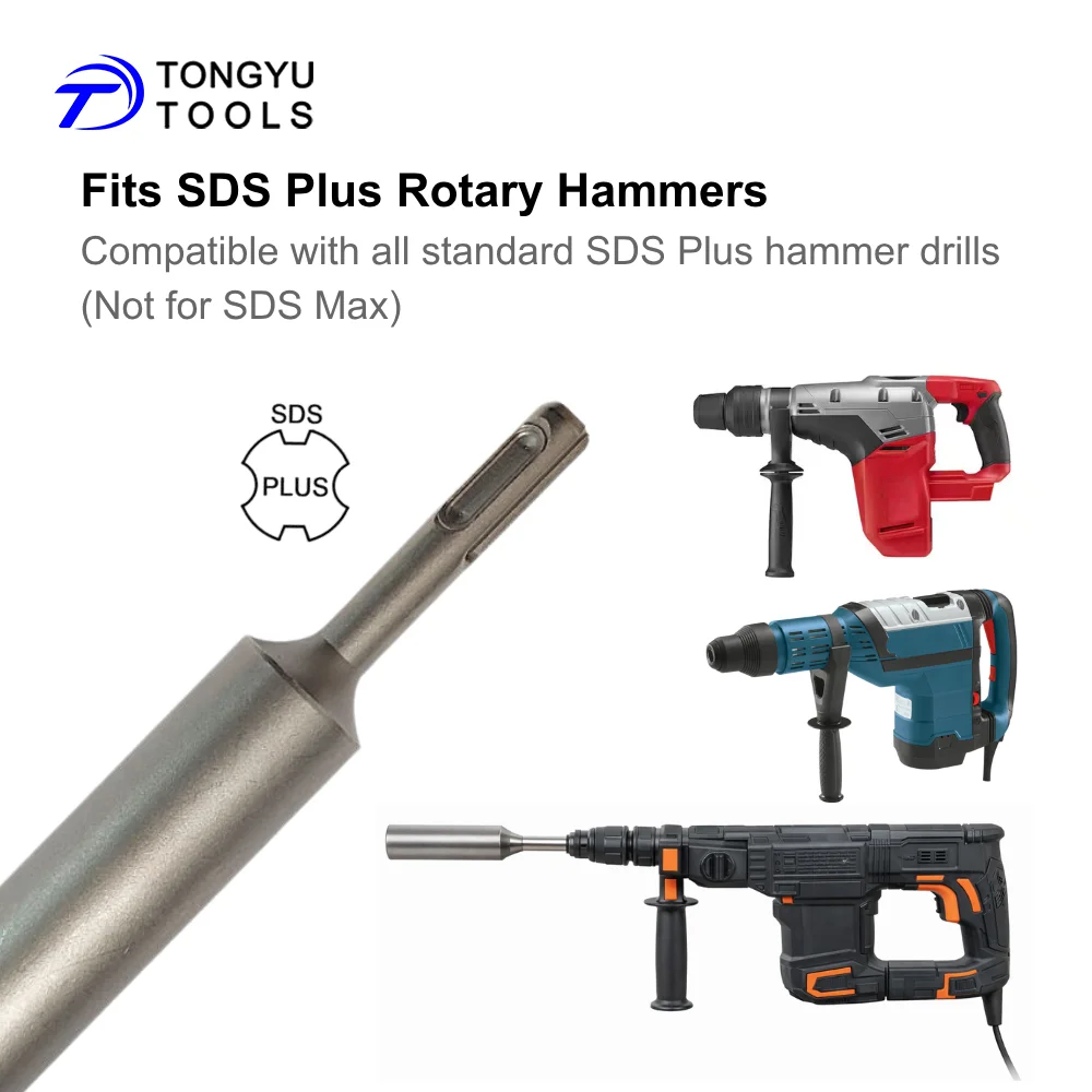 SDS Plus Erdungsstab-Einsteckbit 13,5-20mm für 1/2 5/8 3/4 Zoll Erdungsstangen, Erdungspfähle, Bohrhammer-Werkzeug – Detail 6