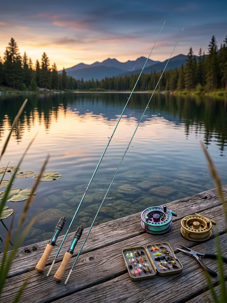 FISHINGFANS RANCY Forellenrute 4'7 UL Rute Fiberglas Angelzubehör Feste Spitze FUJI O Guide Ultraleichte Angelruten