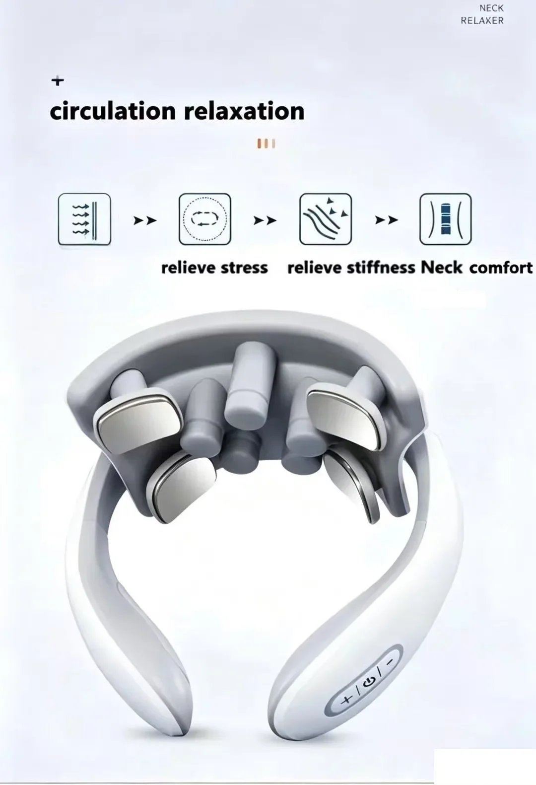 Smart Shoulder & Neck Massage Instrument, Portable Relaxation Vibrator for Daily Use Red Light H88/H66