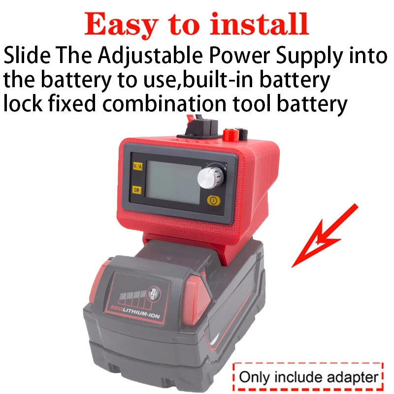 Imagem -03 - Fonte de Alimentação Regulada dc Ajustável Cnc para Milwaukee 18v Adaptador de Bateria de Íon-lítio Fonte de Alimentação Controlável Buck-boost